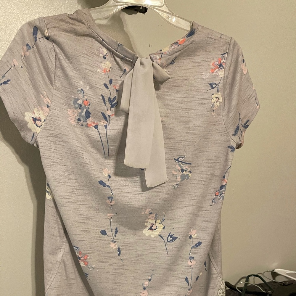 Lauren Conrad shirt with lace and bow